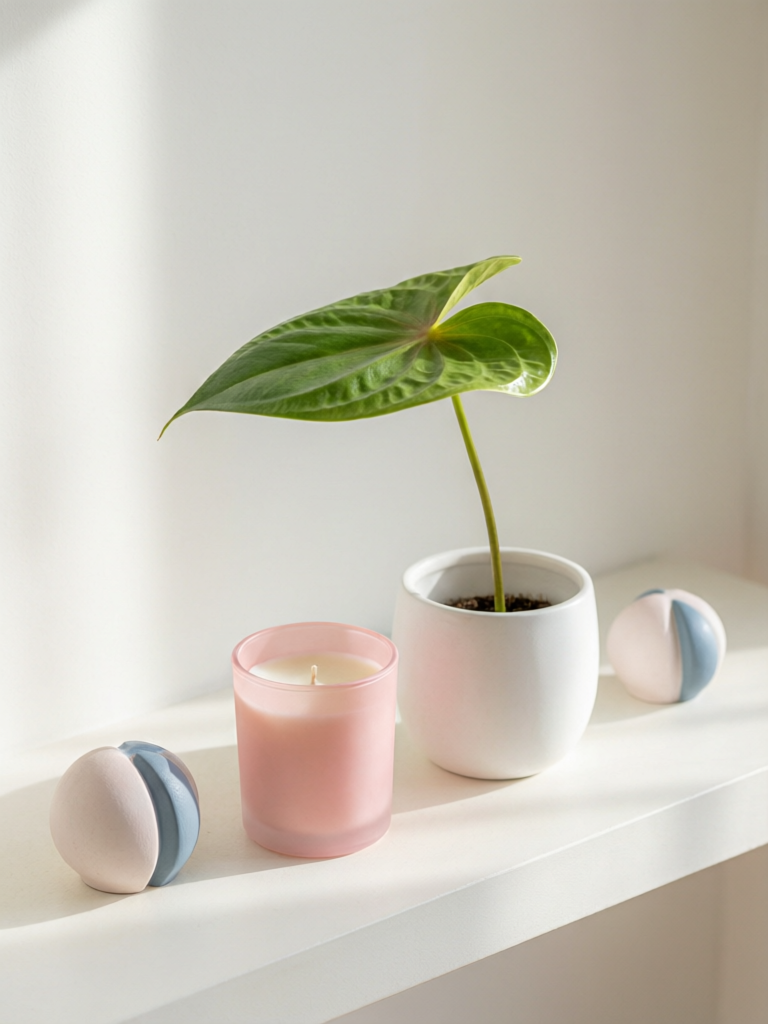 Objets de décoration dans une lumière douce